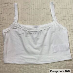 Women casual simple thick strap camisole tank top cropped.
